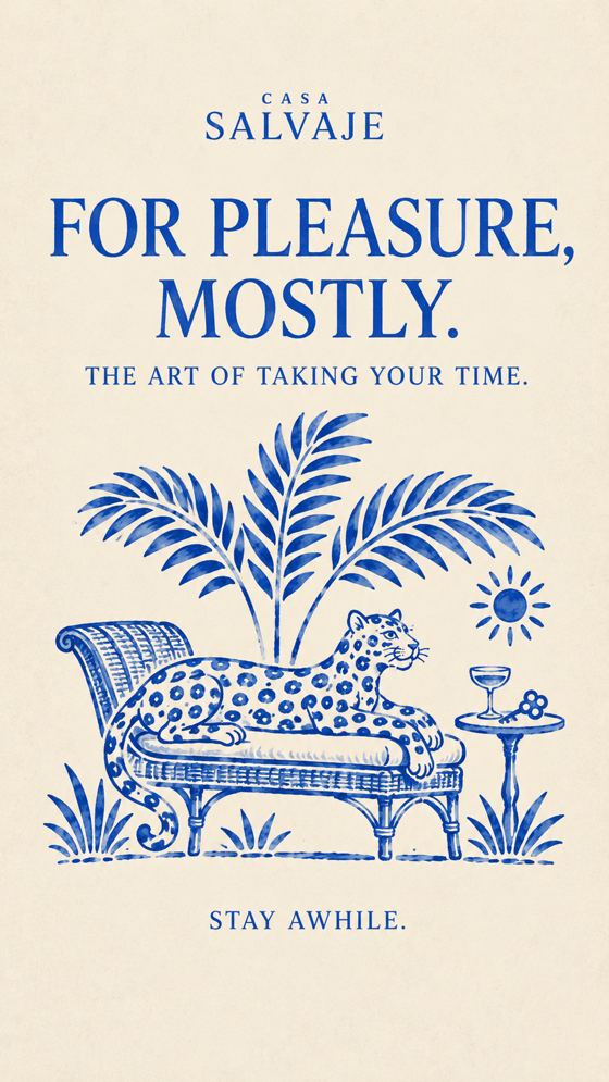 Ilustración azul: For pleasure, mostly
