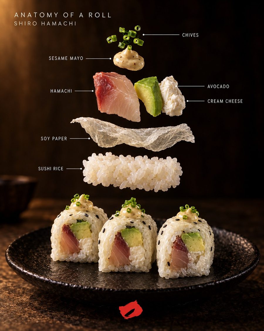 Anatomía: Roll de hamachi, capa por capa